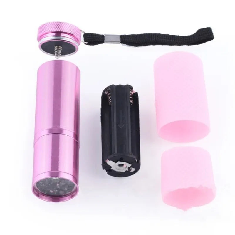 Mini lanterna portátil Led Ultra violeta seca com gel Uv