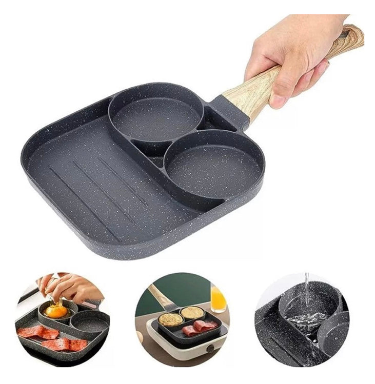 Frigideira Antiaderente 3em1 Para Ovos Carne Hambúrguer