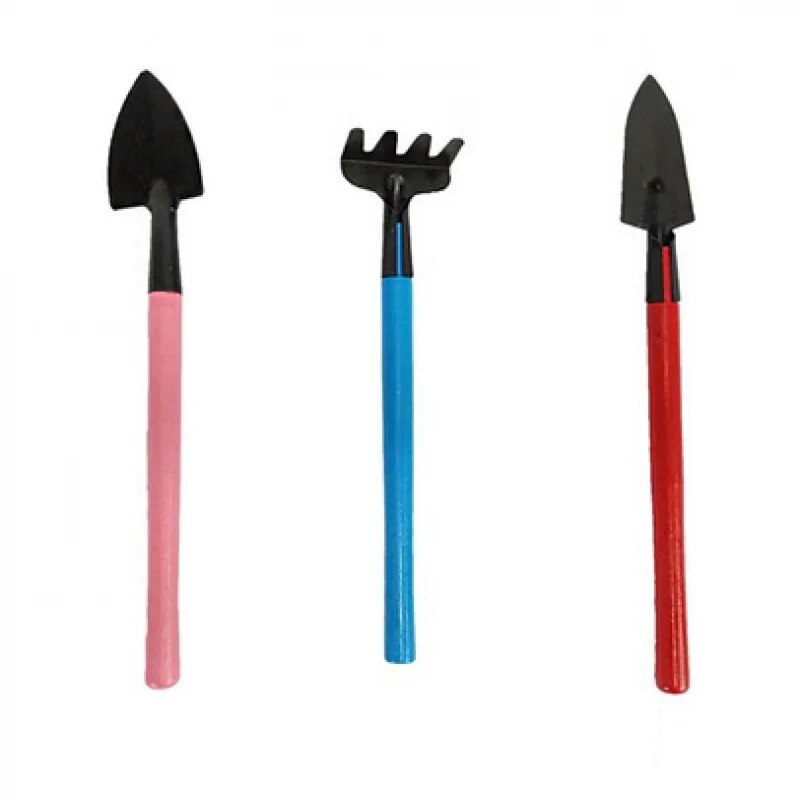 Kit de Ferramentas Mini Jardim com Cabo de Madeira e Pá