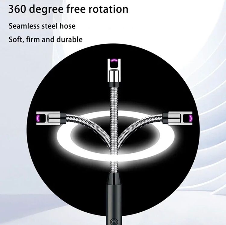 Acendedor De Fogão Eletrico Churrasqueira Vela Flexivel Recarregavel Isqueiro USB Acampamento
