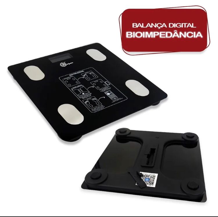 Balança Digital Corporal Bioimpedância Bluetooth App