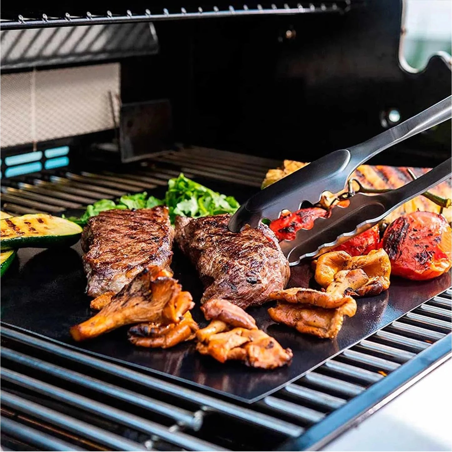 Tapete para Churrasco Teflon 40X33cm Antiaderente para altas temperaturas Reutil