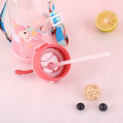 Garrafa de Água Infantil com Desenho e Alça - 500ML