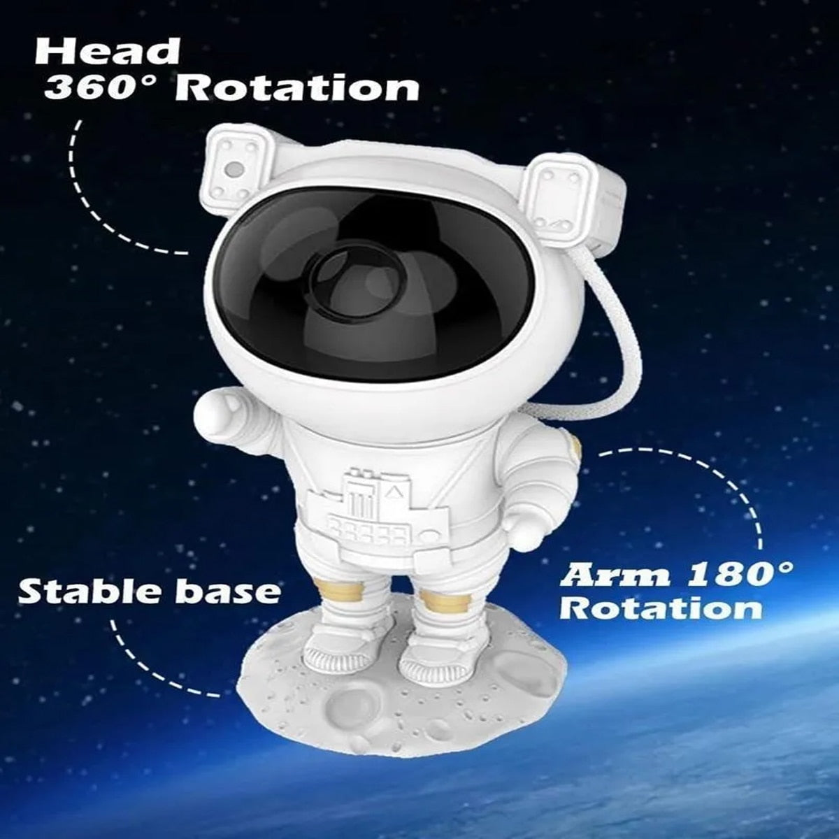 Projetor portátil de luz noturna galáxia/nebulosa com temporizador