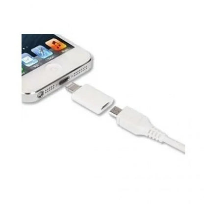 Conversor OTG Micro USB V8, Adaptador para iPhone Lightning
