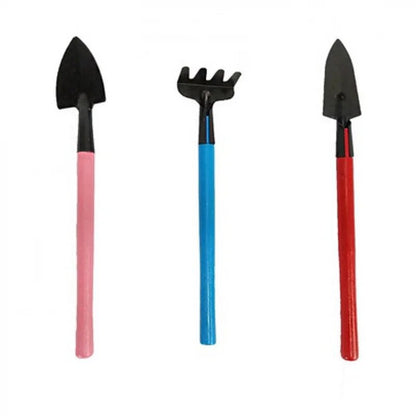 Kit de Ferramentas Mini Jardim com Cabo de Madeira e Pá