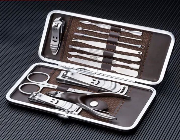 Kit Cortador De Unha Manicure Portatil Estojo Pinca Tesoura