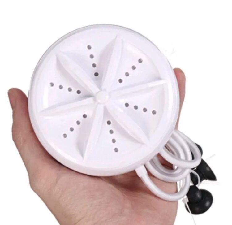 Mini Maquina Lava Roupas Rotativa Portátil Para Balde